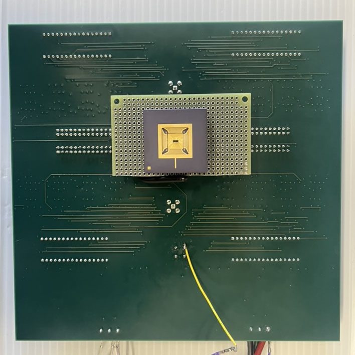 Test PCB with socketed die